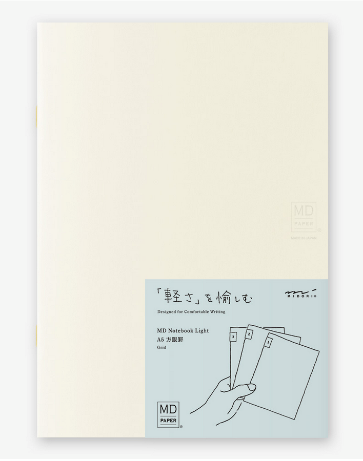 Light Grid Notebook A5 (3-Pack)