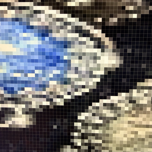 Pixellated image of marquis rings