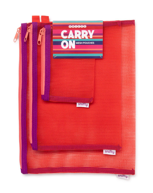 CARRY ON MESH POUCHES - POPPY