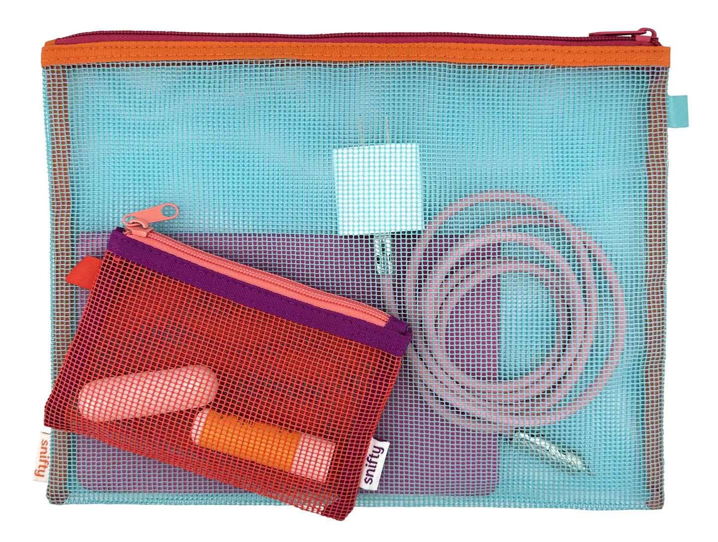 CARRY ON MESH POUCHES - INDIGO