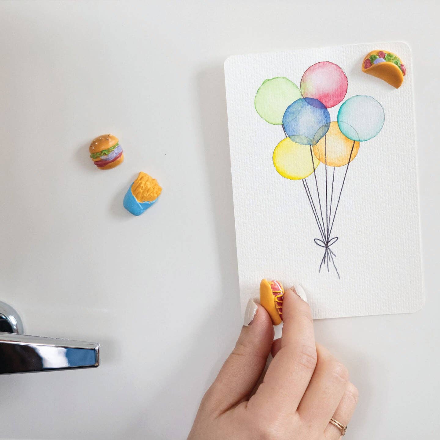 Colorful junk food magnets