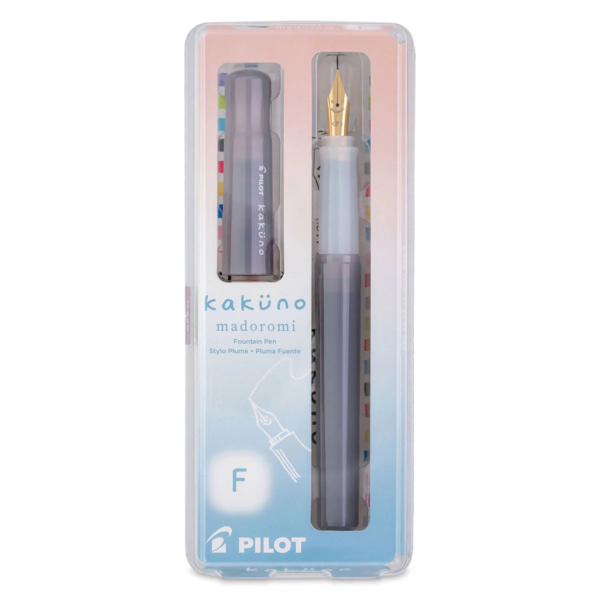 Fountain Pen Kakuno - Grey with Gold Tip