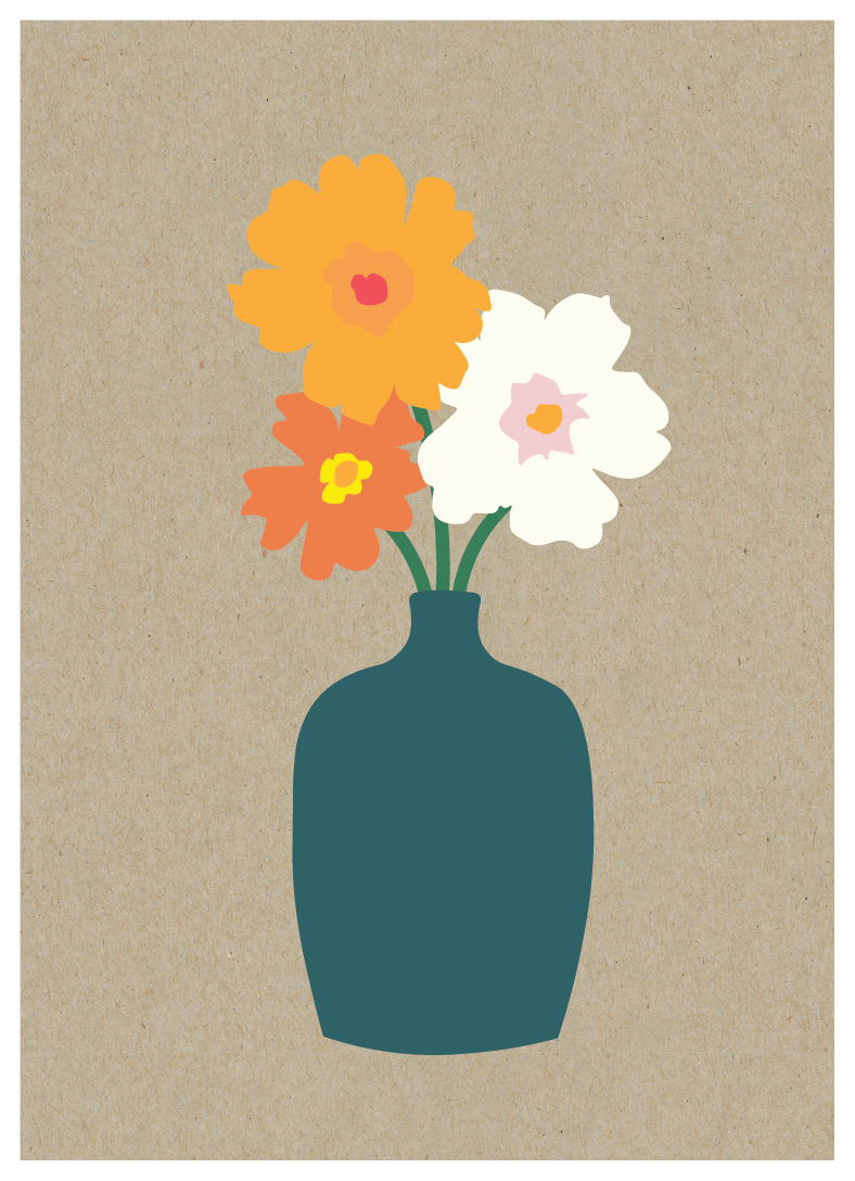 Greeting Card - Flower Vase